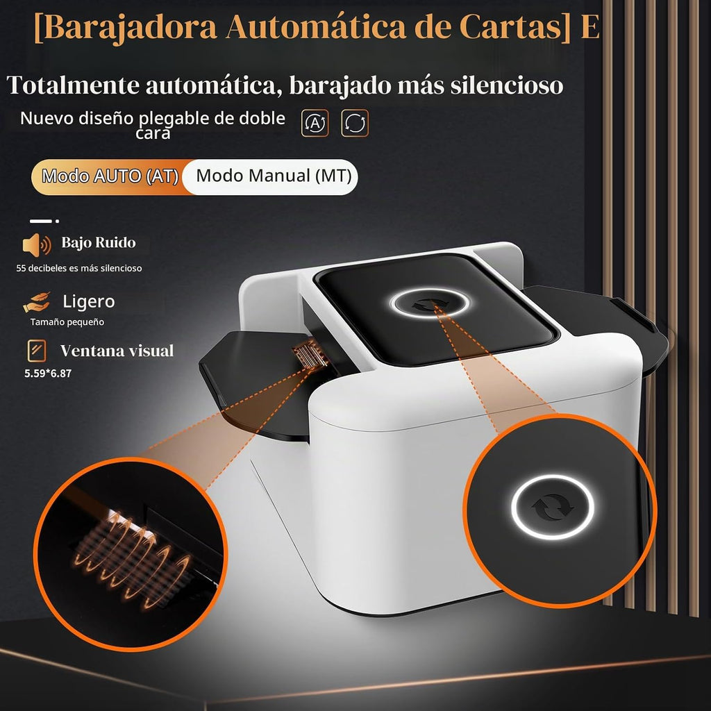 Barajador de tarjetas automático recargable para 2 cubiertas UNO Skip-Bo