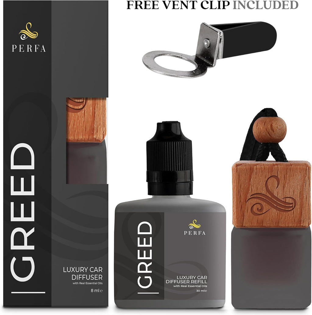 Ambientador de coche - Difusor de perfume inspirado en la codicia por Perfa