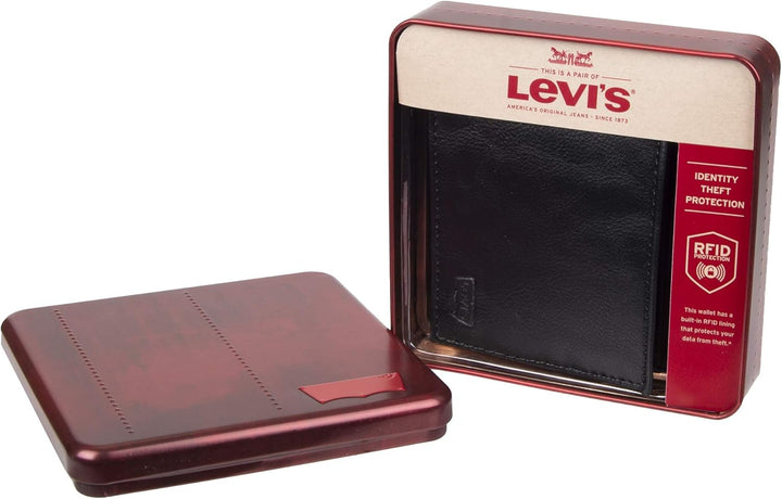 Levi's Cartera delgada para hombre con capacidad extra y bloque...