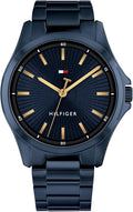 Tommy Hilfiger - Reloj de cuarzo para hombre de 3H, pulsera de acero inoxidable, resistente al agua 3 ATM, pieza moderna y elegante, regalo para él, 42mm