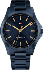 Tommy Hilfiger - Reloj de cuarzo para hombre de 3H, pulsera de acero inoxidable, resistente al agua 3 ATM, pieza moderna y elegante, regalo para él, 42mm