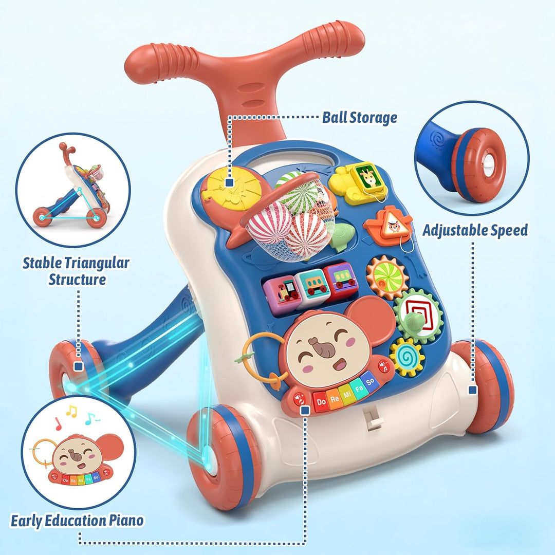 QDRAGON Andador de bebé 3 en 1 y centro de actividades para niños,...