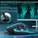 SOLAKAKA SM809 Pro - Mouse para juegos con 9 botones laterales, mou...