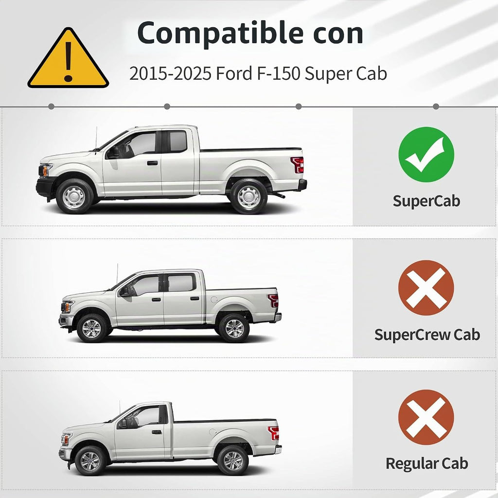 OEDRO Alfombrillas para Ford F-150 Super Cab/Extended Cab 2015-2026