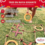 SWOOC Juegos – Juego de Tic Tac Toe gigante prémium para exteriores (todo tipo de clima) | 3 pies x 3 pies | Configuración instantánea, sin montaje | Juegos gigantes al aire libre para adultos y