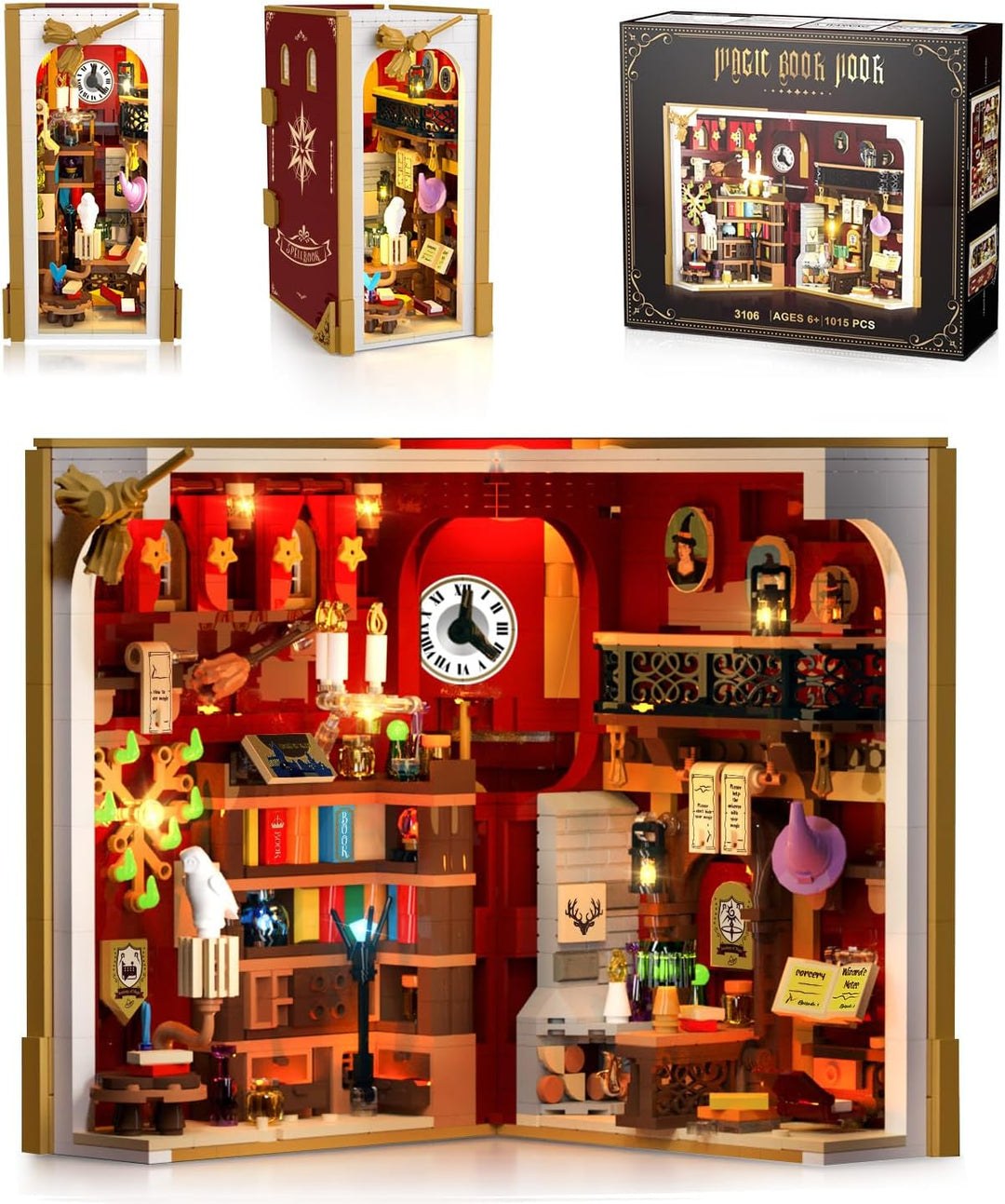 Juego de construcción Magic Booknook con luz LED 0142 in