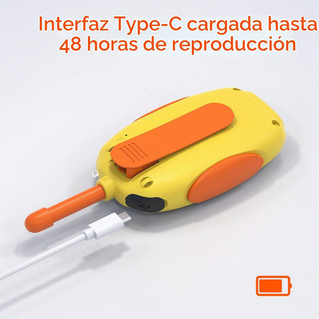 Walkie Talkies para niños recargables, paquete de 3, walkie talkies de largo alcance, radio de 22 canales y 2 vías, juguete de cumpleaños para niños de 3 a 12 años, niños y niñas, para