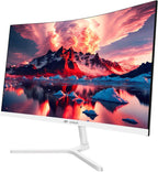 CRUA Monitor curvo FHD de 100 Hz de 24 pulgadas, 120% sRGB, HDMI\/V...
