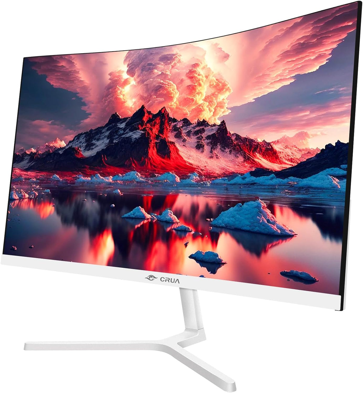 CRUA Monitor curvo FHD de 100 Hz de 24 pulgadas, 120% sRGB, HDMI\/V...
