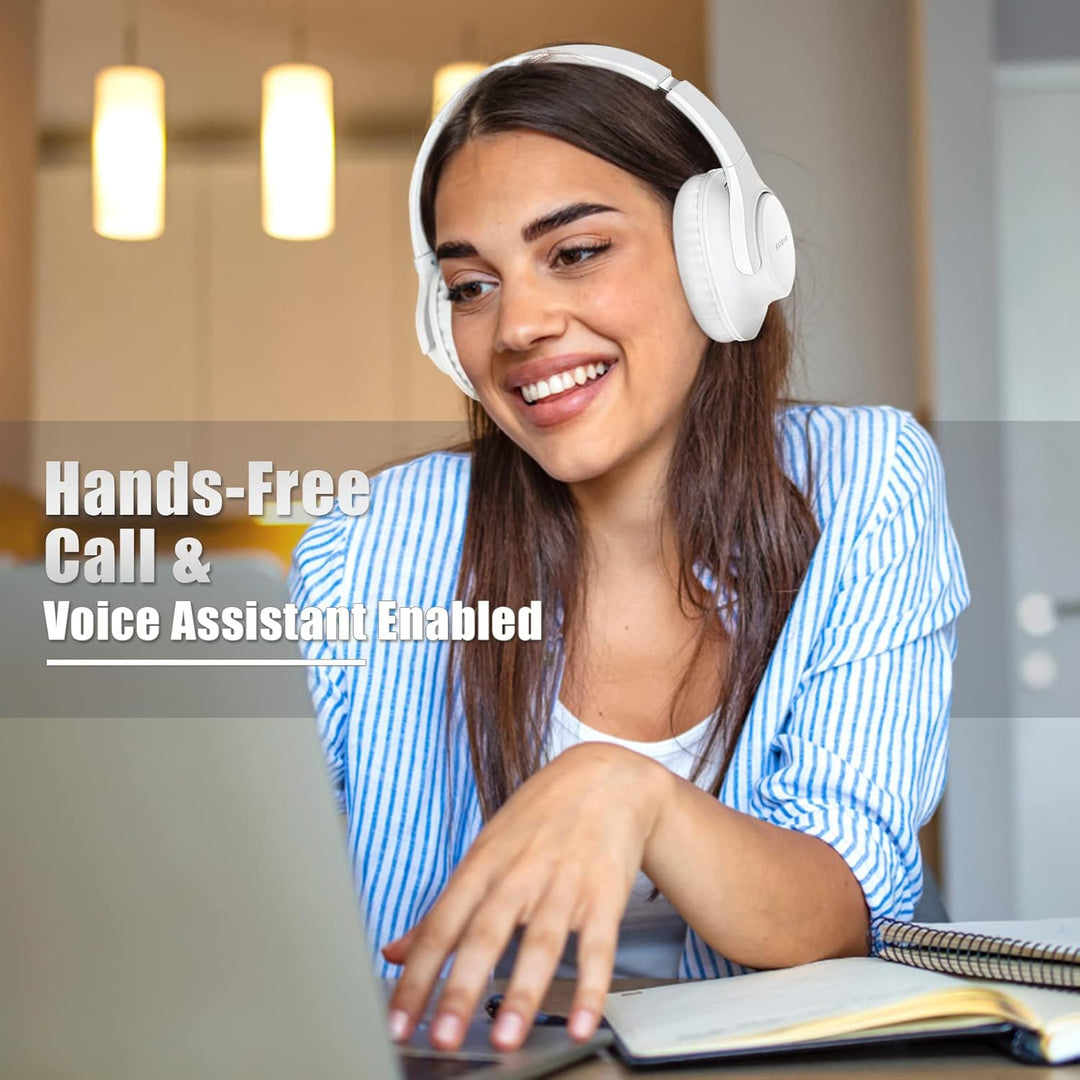 KVIDIO Auriculares Bluetooth sobre la oreja, 65 horas de reproducci...