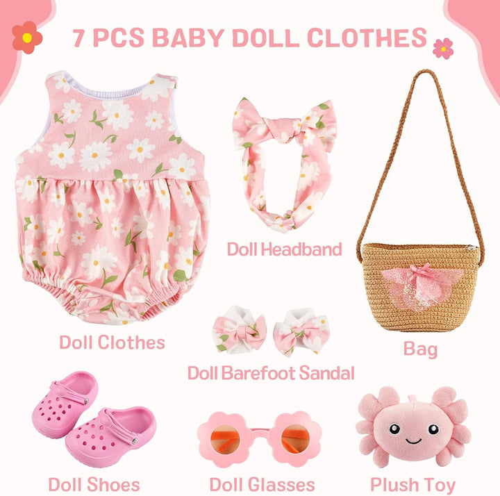 BABESIDE Conjunto de ropa de muñeca Reborn de 16 a 20 pulgadas con...