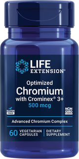 Life Extension Cromo optimizado con Crominex 3+ 500 mcg, Salud del...