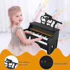 Dollox Piano de teclado para niños, juguetes de piano para niños pequeños, 37 teclas, instrumentos musicales para niños, teclado eléctrico, pianos de bebé para principiantes, mini juguete musical con taburete, regalo de cumpleaños para edades de 3, 4, 5