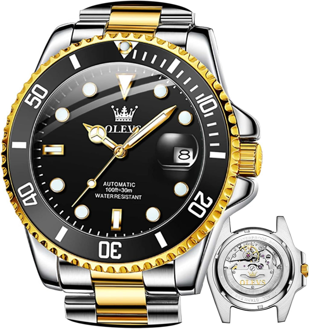 OLEVS Reloj Automático Mecánico para Hombre de Lujo, Recia Carga Automática