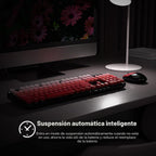 SQMD Combo de teclado y ratón inalámbricos, teclado de máquina de e...