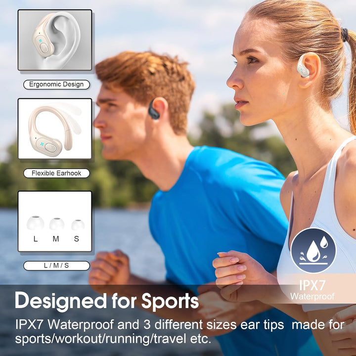 Aptkdoe - Auriculares inalámbricos 75 horas Bluetooth 5.4 deportivo...
