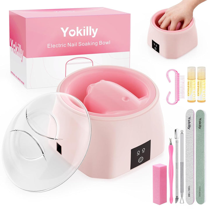 Yokilly Cuenco de Remojo de Uñas Calentado: 50% Más Rápido Cuenco d...