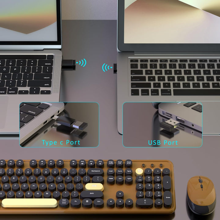 Combos de teclados de computadora inalámbricos y mouse, teclado ret...