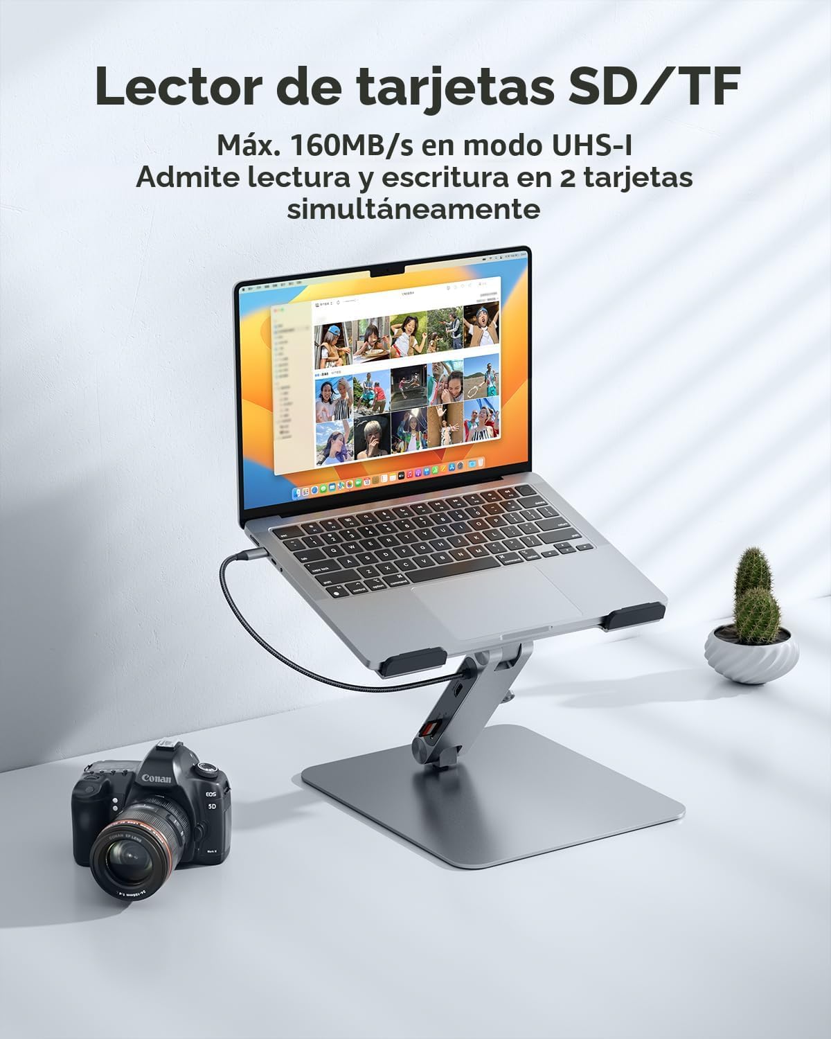BENFEI Soporte para laptop con estación de acoplamiento USB C 7 en...