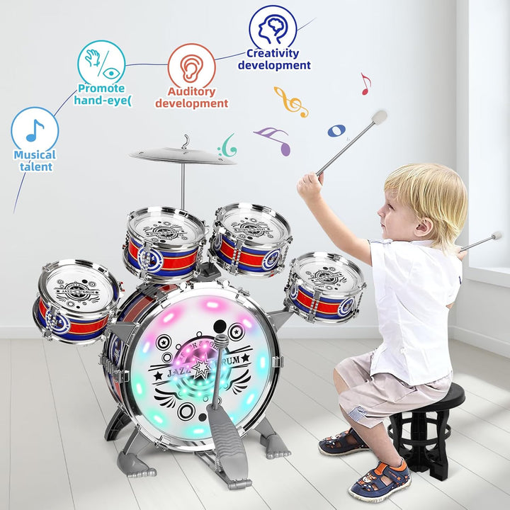 Juego de batería para niños pequeños de 1 a 3 años juego