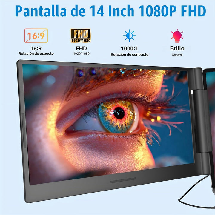 Funhill Extensor de pantalla para computadora portátil de 14 pulgad...
