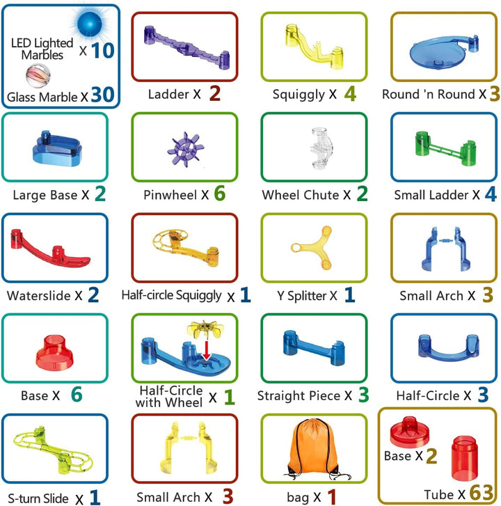 Meland Juegos de Pistas de Canicas para Niños - 153 Piezas Pista de...