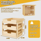 Organizador de gabinete extraíble, 14 pulgadas de ancho x 21 pulgadas de profundidad x 19 pulgadas de alto, cajones extraíbles de madera con deslizamiento y cierre suave, organizador de gabinete de