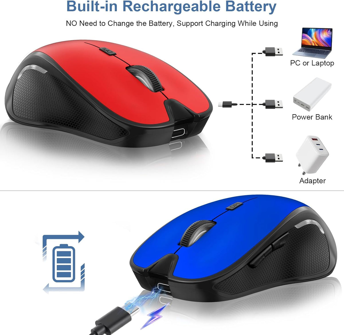 Mouse para MacBook Mouse inalámbrico Bluetooth portátil MacBook Air...