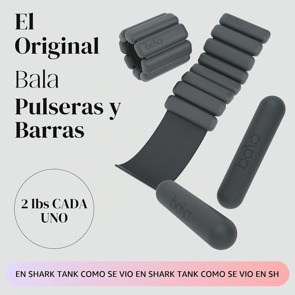 Bangles - Juego de mancuernas para muñeca y tobillo de 2 libras y barras Bala de 2 libras, pesas de tobillo y pesas de mano para fitness, yoga y entrenamiento de fuerza