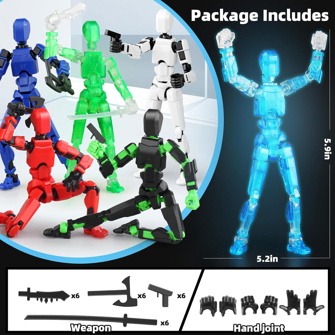 Juego luminoso de 13 figuras de acción, 6 figuras de acción de robo...