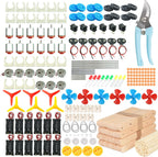EUDAX Kit de 465 piezas de motor DC STEM Kit de motor eléctrico mini para proyectos científicos de bricolaje, Hélice de aspas de luz LED, Soporte de batería AA, engranajes de plástico, Kit de