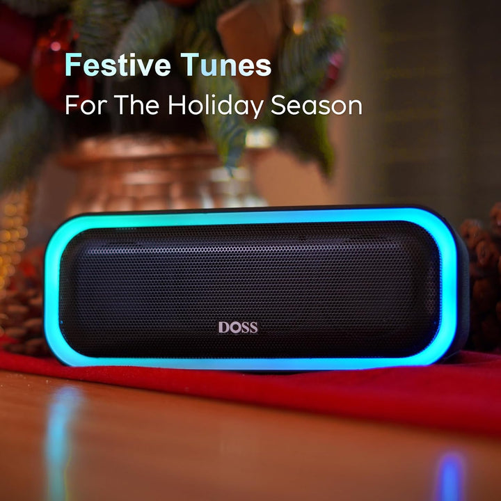DOSS Bocina SoundBox Pro Bluetooth inalámbrica portátil con sonido...
