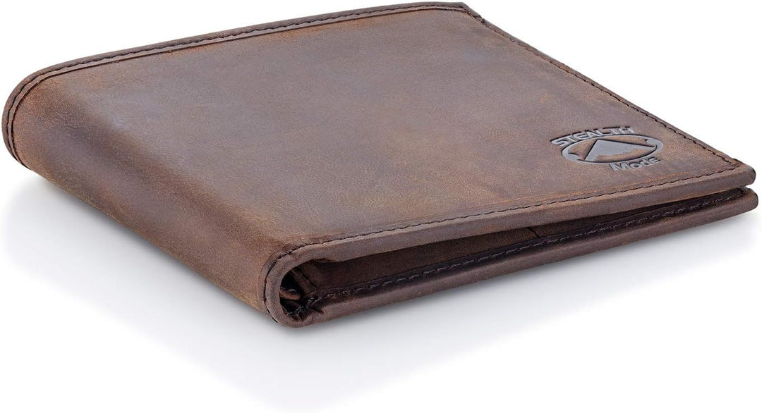 Stealth Mode Billetera de cuero para hombre. Billetera con RFID + 8...