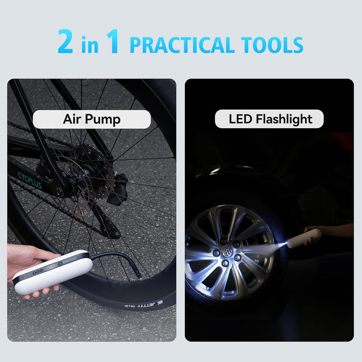 CYCPLUS Electric Air Compressor Portable Bicycle Pump Car Tire Infl...