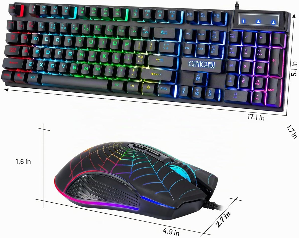 Gaming teclado y Mouse 104 Keys para Mac PC PS5 PS4 Xbox One Gamers