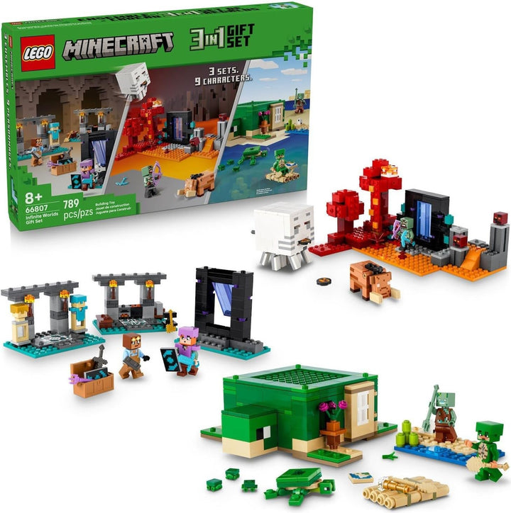LEGO Minecraft 66807 Infinite Worlds - Kit de construcción de 789 p...