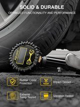 AZUNO Inflador de neumáticos digital con manómetro, 200 PSI, acceso...