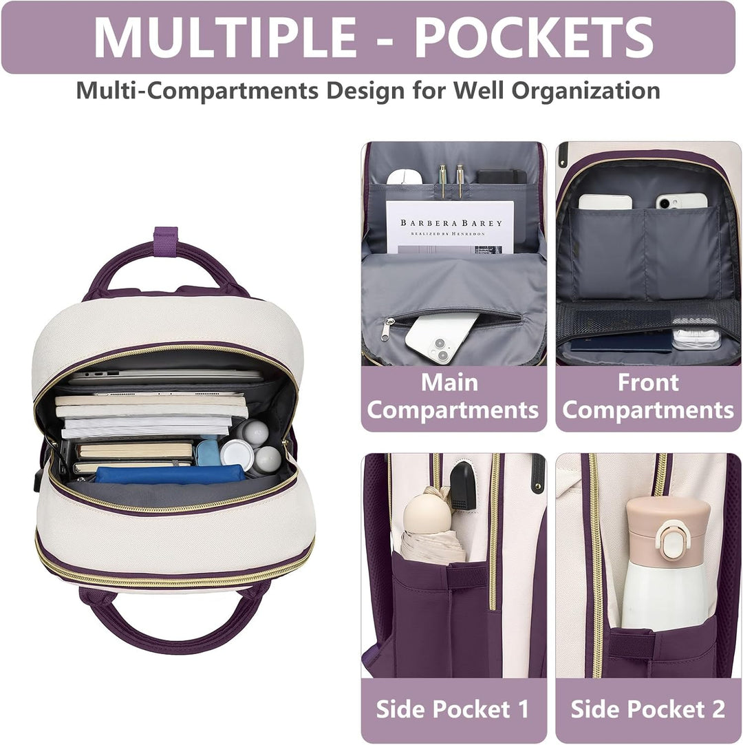 bagswan Mochila para laptop para mujer, 62-púrpura oscuro, 15,6 pul...