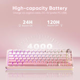 RedThunder K75 Teclado mecánico inalámbrico para juegos, 75% teclad...