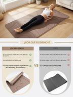 EaseUp Esterilla de yoga grande, 73 x 35.5 x 0.4 pies, extra gruesa y ancha, alfombrilla de pilates de 0.394 in, alfombrilla de ejercicio antideslizante, alfombrillas de entrenamiento para gimnasio en