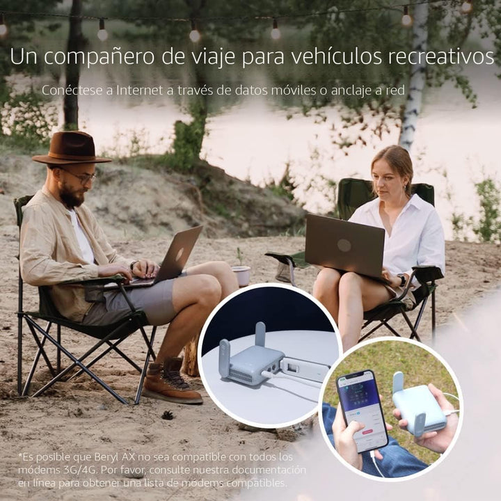 GL.iNet GL-MT3000 (Beryl AX) - Router portátil de viaje, Wifi 6 de...