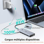 MOKiN Estación de acoplamiento USB C 3 monitores, 3 HDMI 4K@60Hz Hub de