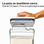 OXO Good Grips - Juego de contenedores POP preetiquetados de 2 piezas con cuchara