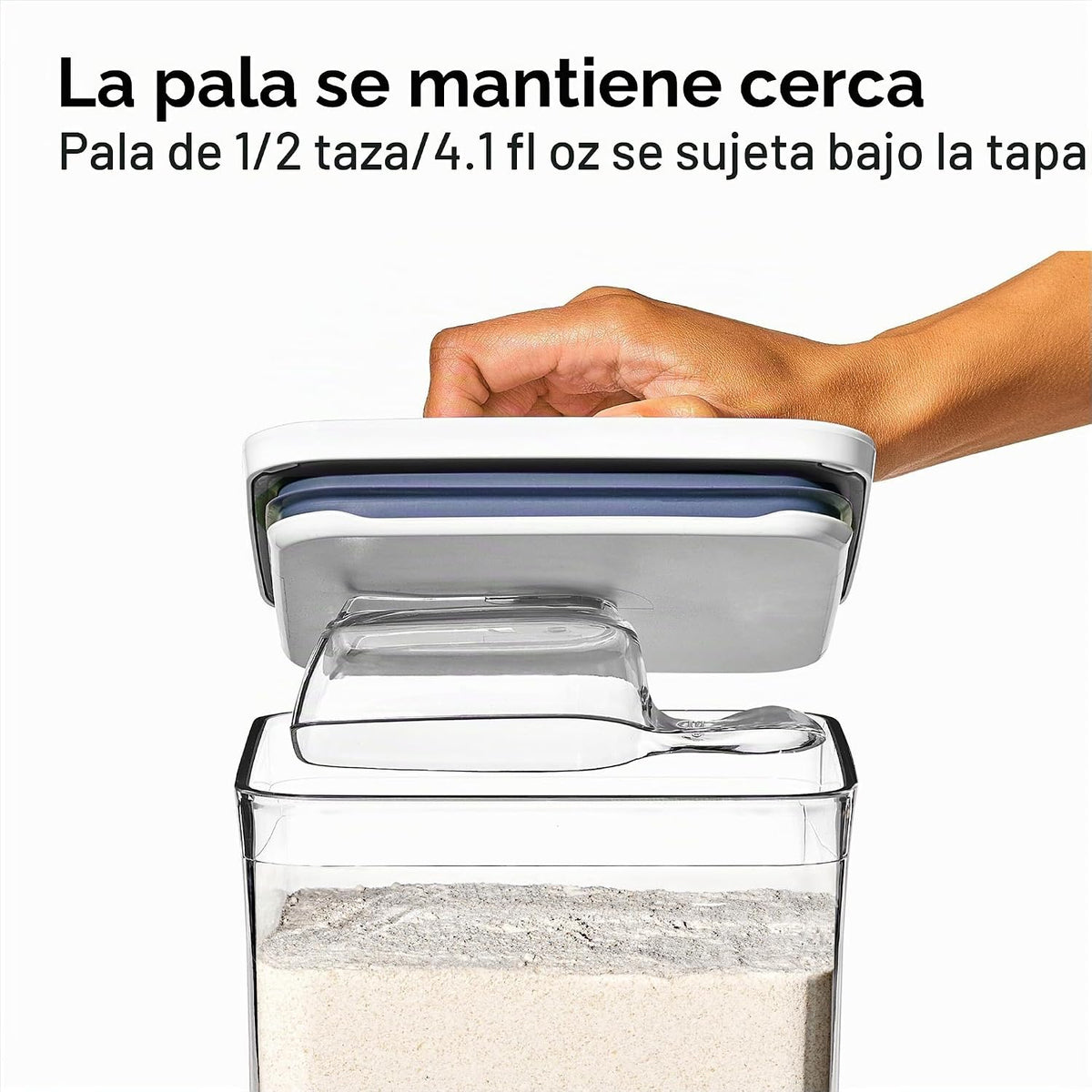 OXO Good Grips - Juego de contenedores POP preetiquetados de 2 piezas con cuchara