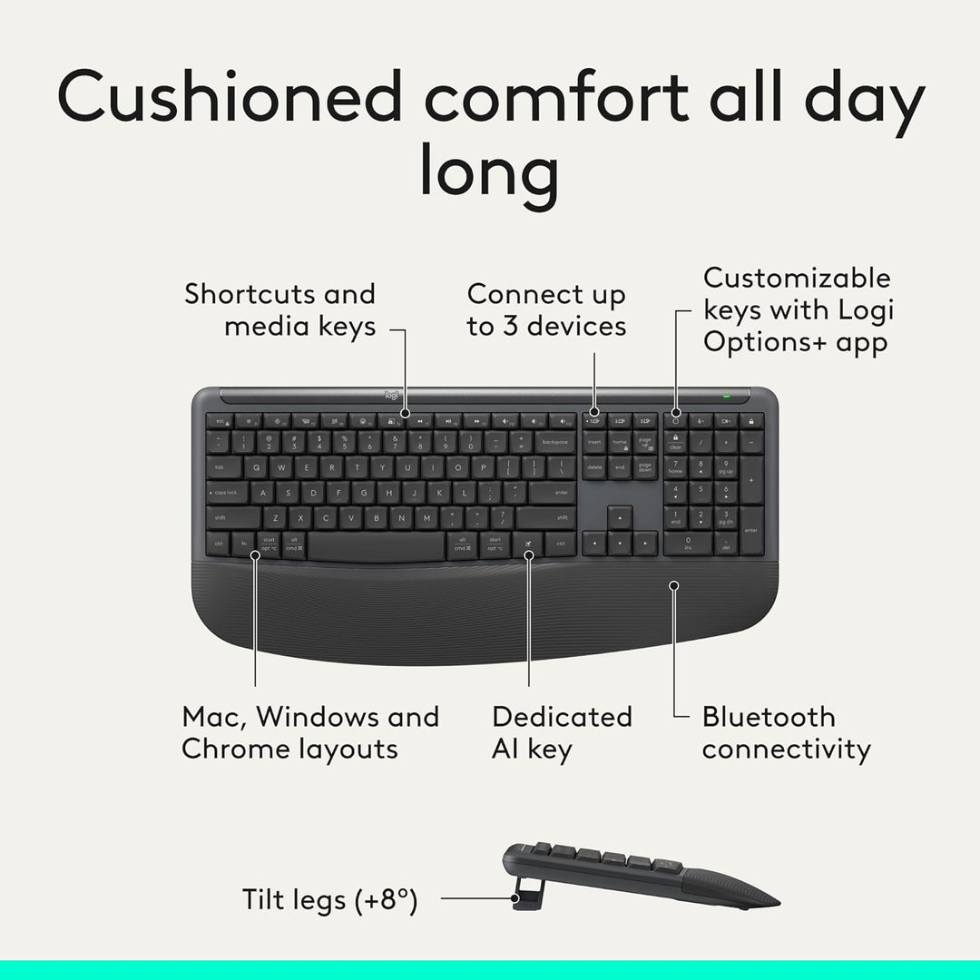 Logitech Signature Comfort Plus Combo MK880 Combo de teclado y mous...