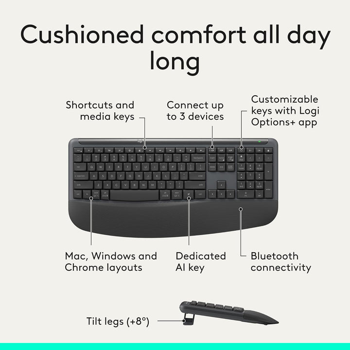 Logitech Signature Comfort Plus Combo MK880 Combo de teclado y mous...