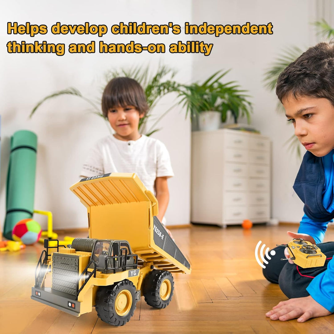 KidsFaves - Juguetes de camión volquete con control remoto de 9 can...