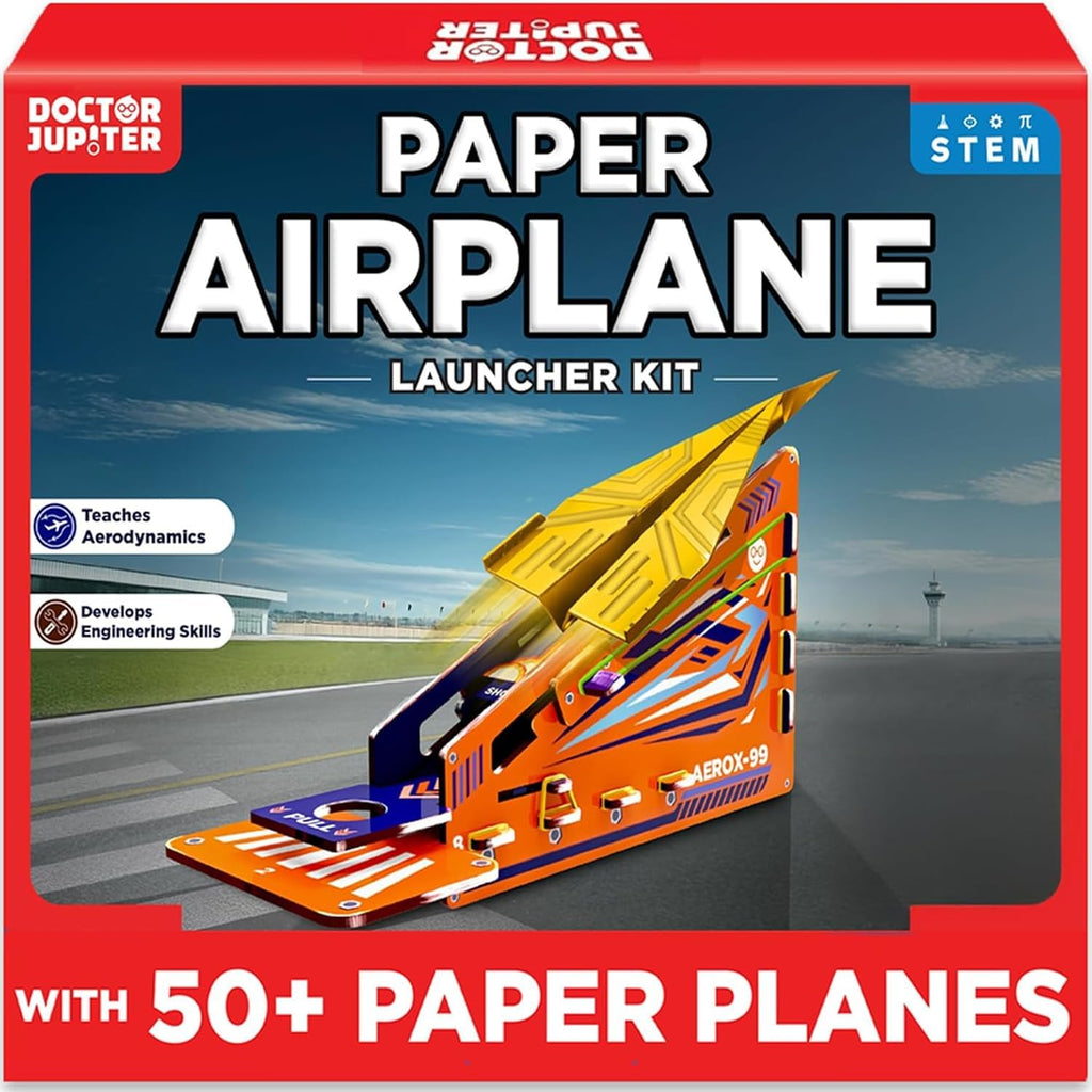 Doctor Jupiter Kit de lanzador de aviones de papel para niños a partir de 6