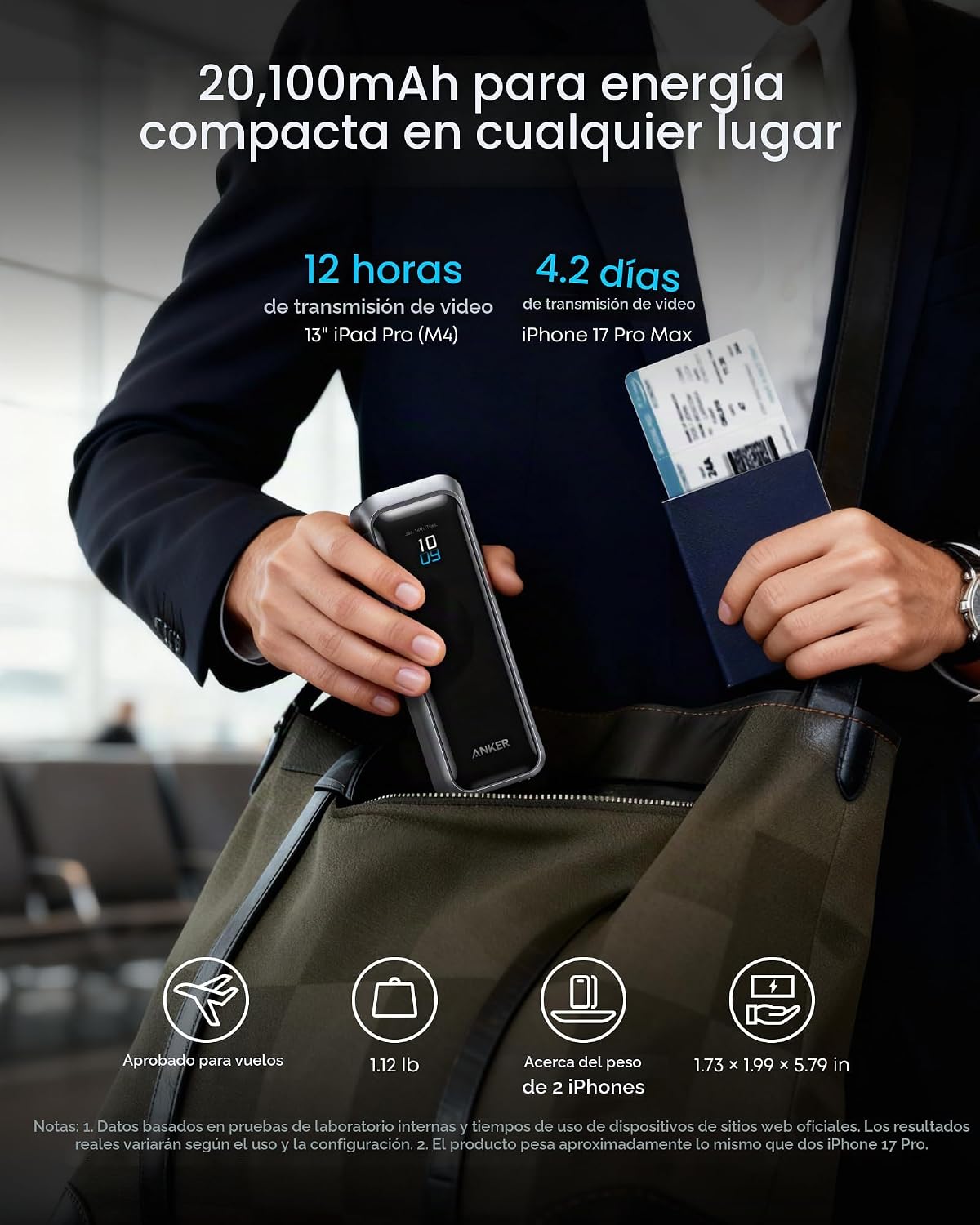Anker Prime Power Bank y batería de carga móvil PD (paquete)