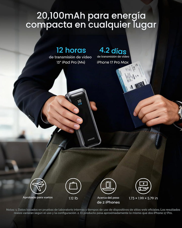 Anker Prime Power Bank y batería de carga móvil PD (paquete)